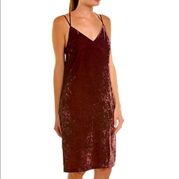 NWT! Splendid Crushed Velvet Cami Slip Dress, M - Picture 4 of 8